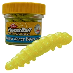 Berkley Robak miodowy 25mm żółte PowerBait 55szt
